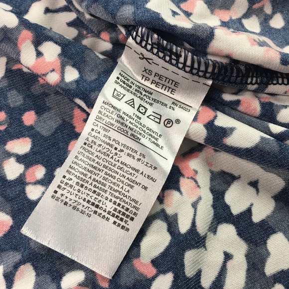 Banana Republic Wrap Midi Dress 3/4 Sleeve All Over Print Floral Multicolor XS - Picture 4 of 5